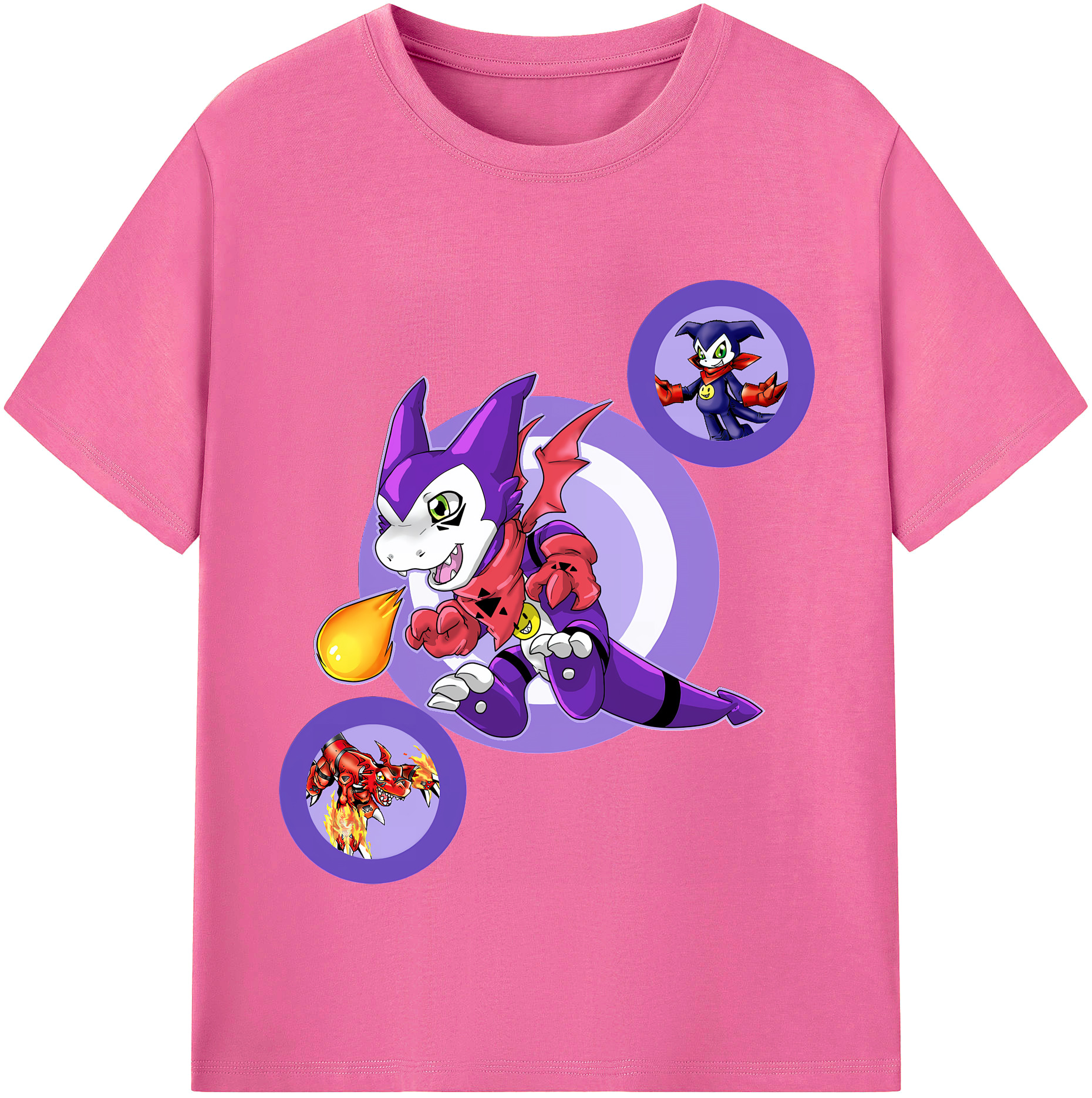 （画像用） Digimon デジタルモンスター/デジモン レディースカジュアルプリントTシャツ（綿100％）